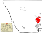 Larimer County Colorado Incorporated and Unincorporated areas Fort Collins Highlighted